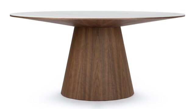 The Cella – Marble-Look Ceramic Tabletop, 63in Round