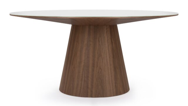 The Cella – White and Walnut, 63in Round