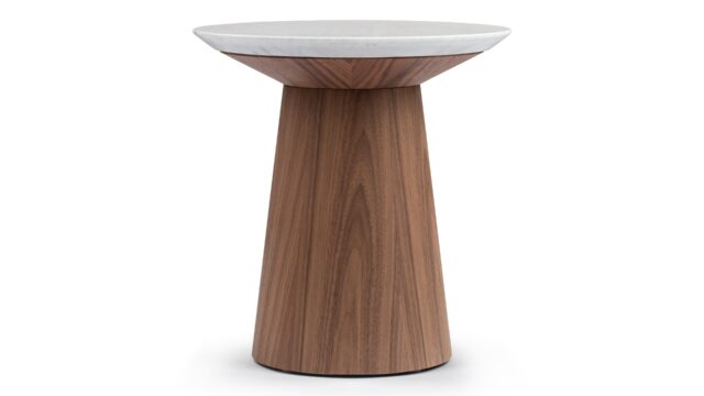The Cella – White and Walnut, Side Table