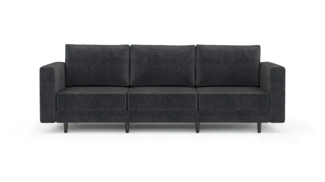 Briana – Dark Grey Linen, Three Seater Sofa
