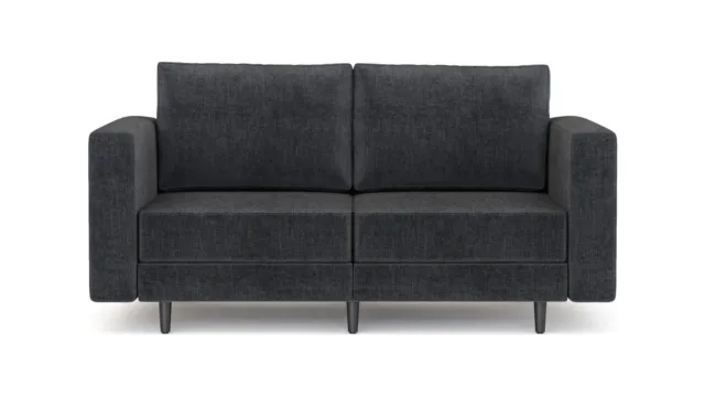Briana – Dark Grey Linen, Two Seater Sofa