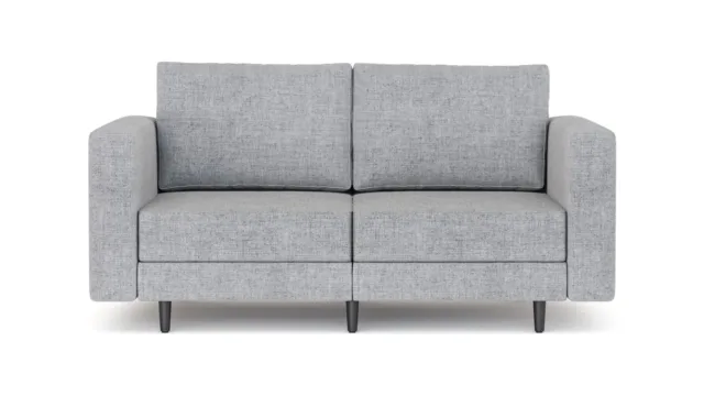 Briana – Light Grey Linen, Two Seater Sofa