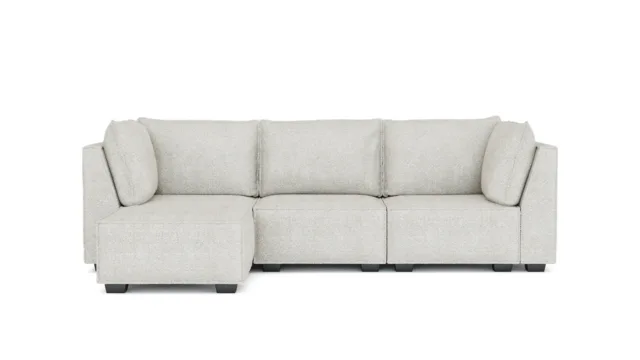 Elaine – White Boucle, Corner (Sectional)