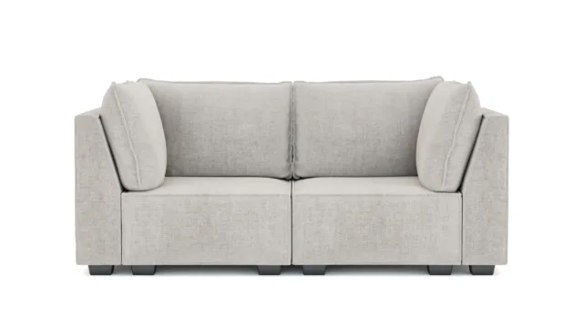 Elaine – Beige Linen, Two Seater Sofa
