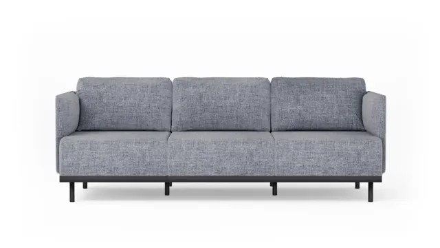 Matilda – Medium Grey Linen, Three Seater Sofa