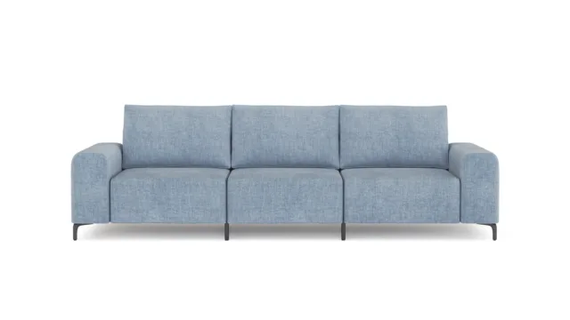 Morgana – Light Blue Linen, Three Seater Sofa