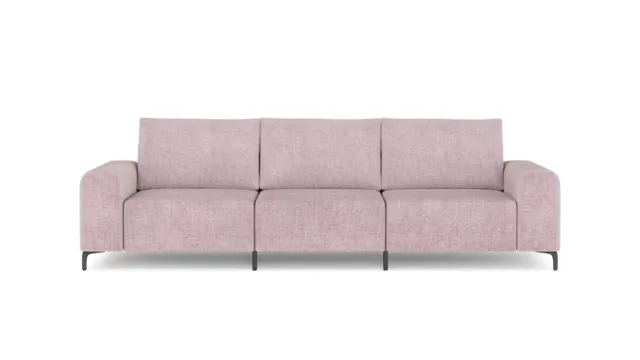 Morgana – Light Pink Linen, Three Seater Sofa