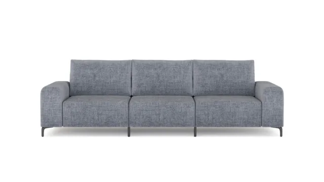 Morgana – Medium Grey Linen, Three Seater Sofa