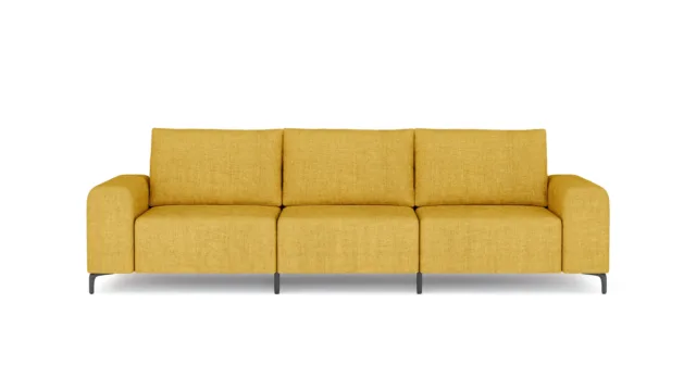 Morgana – Yellow Linen, Three Seater Sofa