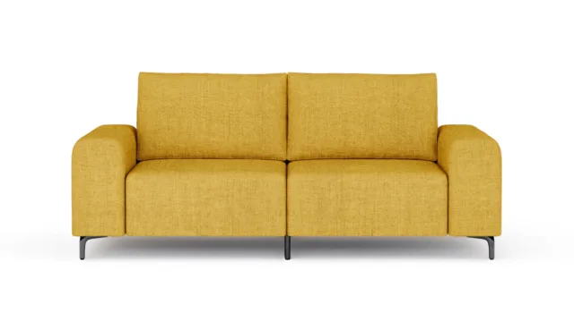 Morgana – Yellow Linen, Two Seater Sofa