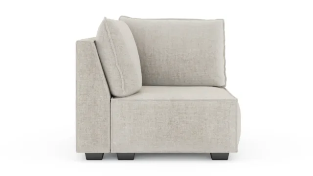 Elaine – Beige Linen, Left Corner