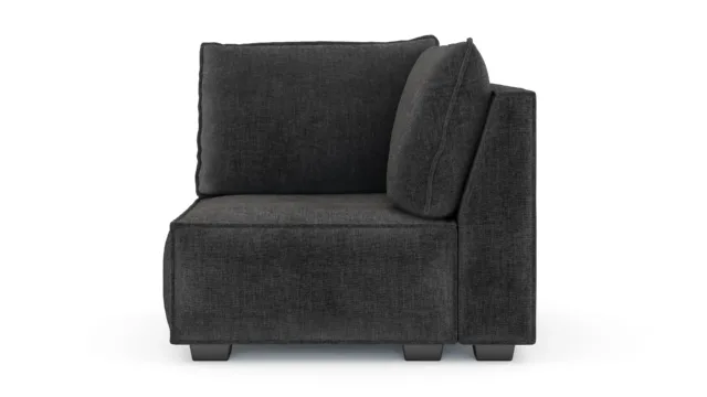 Elaine – Dark Grey Linen, Right Corner