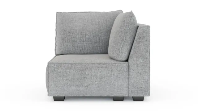 Elaine – Light Grey Linen, Right Corner