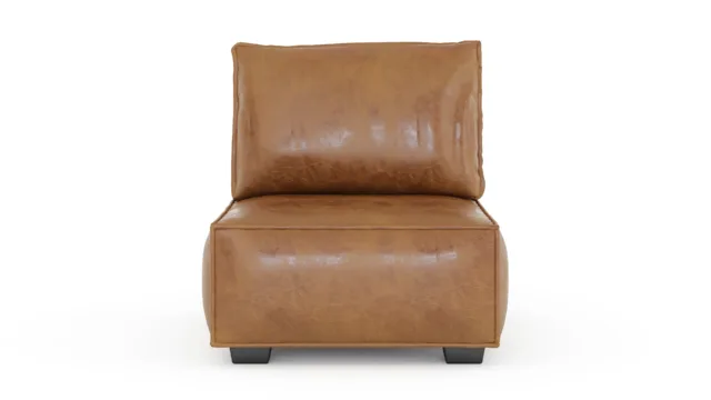 Elaine – Brown Vegan Leather, Armless