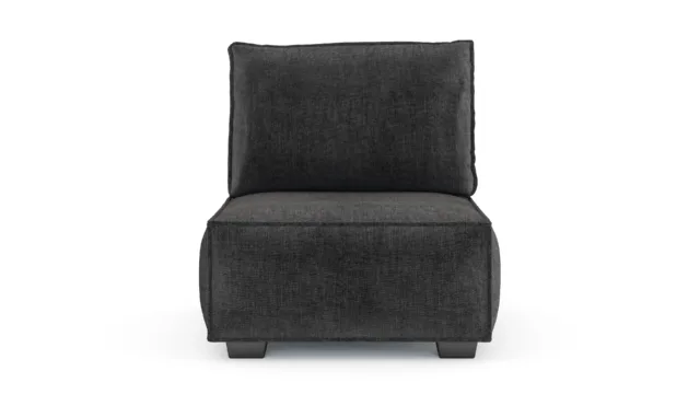 Elaine – Dark Grey Linen, Armless