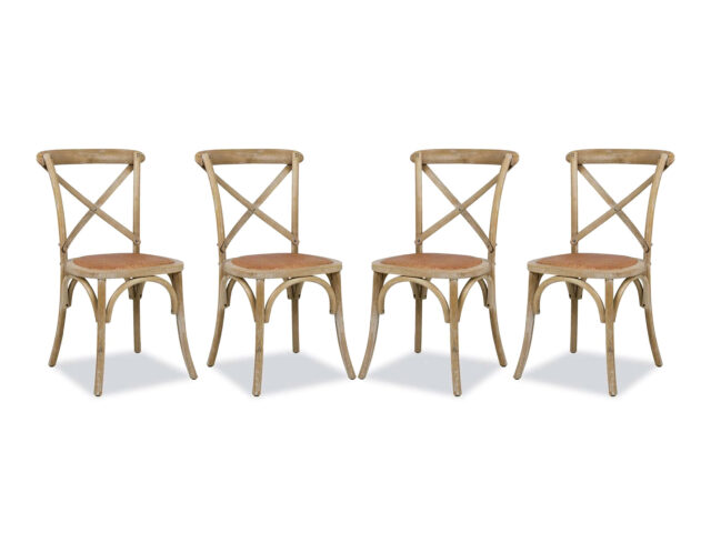 Crossback Dining Chair – Oak, Eco Edition — Set of 4
