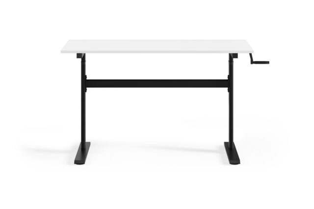 Chelsea Standing Desk – White Top With Black Legs, 110 x 60 cm