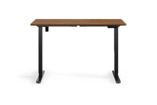 Chelsea Standing Desk – Walnut Top With Black Legs, 100 x 60 cm