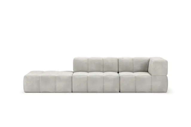 Natura Terra – Light Grey, Left Open End Sofa