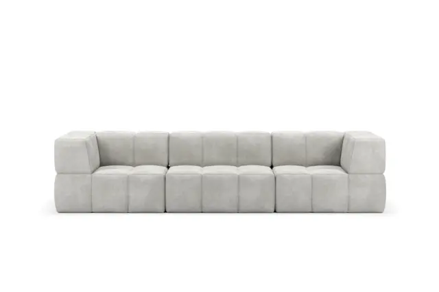 Natura Terra – Light Grey, Three Seater Sofa